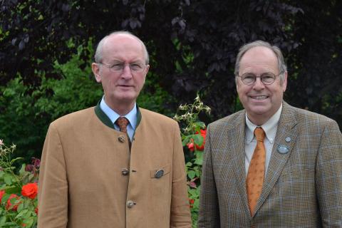 DJV-Ehrenpräsident Jochen Borchert (l.) und DJV-Päsident Hartwig Fischer Jochen Borchert (l.) und Hartwig Fischer
